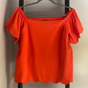 Banana Republic - Orange Off- the-Shoulder Top